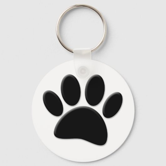 Dog Pawprint Sleutelhanger (Voorkant)