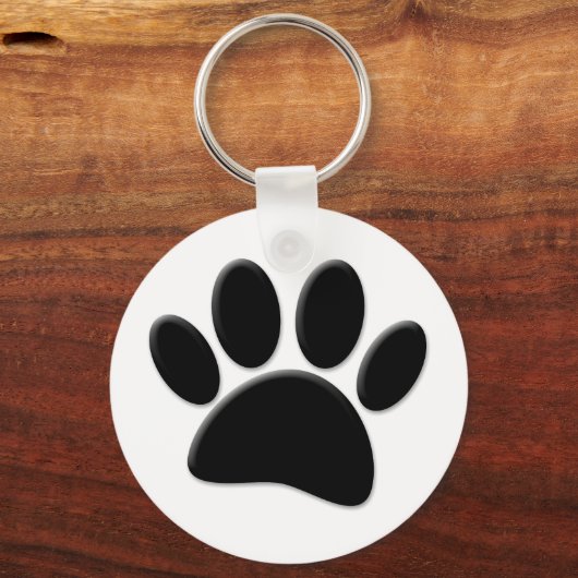 Dog Pawprint Sleutelhanger (Voorkant)