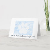 Dog Pawprint So Sorry Sympathy Card Kaart (Achterkant)