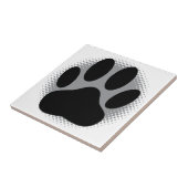Dog Pawprint Square Custom Tegeltje (Zijkant)