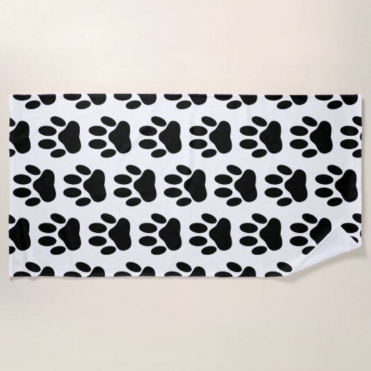 Dog Pawprint Strandlaken (Voorkant)