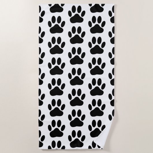Dog Pawprint Strandlaken (Voorkant)