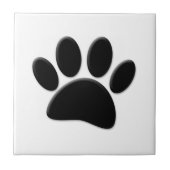 Dog Pawprint Tegeltje (Voorkant)