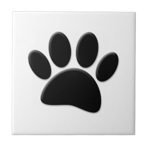 Dog Pawprint Tegeltje