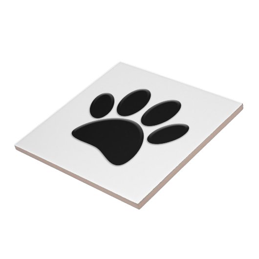 Dog Pawprint Tegeltje (Zijkant)