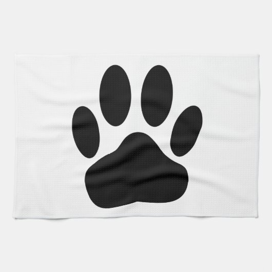 Dog Pawprint Theedoek (Horizontaal)