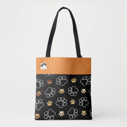 Dog pawprint tote bag (Voorkant)
