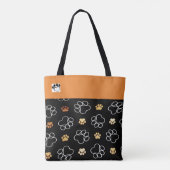 Dog pawprint tote bag (Achterkant)