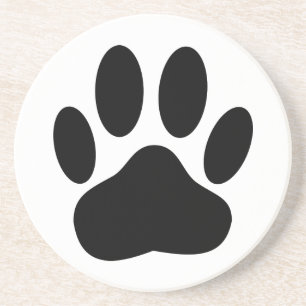 Dog Pawprint Zandsteen Onderzetter