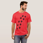 Dog Pawrack grappige retro T-shirt (Voorkant volledig)