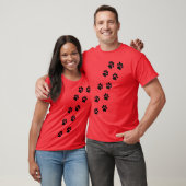 Dog Pawrack grappige retro T-shirt (Unisex)