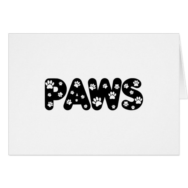 Dog Paws aangepaste tekst (Voorkant Horizontaal)