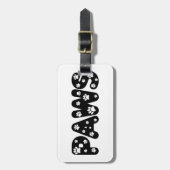 Dog Paws aangepaste tekst Bagagelabel (Voorkant verticaal)