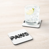 Dog Paws aangepaste tekst Bier Onderzetter (Rechterzijde)