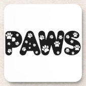 Dog Paws aangepaste tekst Bier Onderzetter (Voorkant)