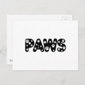 Dog Paws aangepaste tekst Briefkaart (Voorkant / Achterkant)