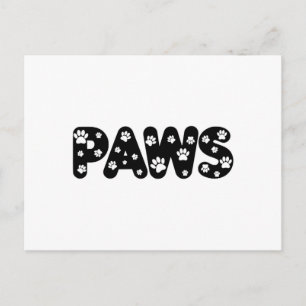 Dog Paws aangepaste tekst Briefkaart