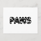 Dog Paws aangepaste tekst Briefkaart (Voorkant)