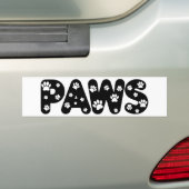 Dog Paws aangepaste tekst Bumpersticker (Op auto)