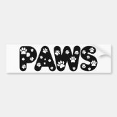 Dog Paws aangepaste tekst Bumpersticker (Voorkant)