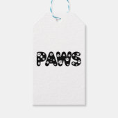 Dog Paws aangepaste tekst Cadeaulabel (Voorkant)