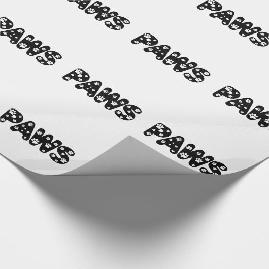 Dog Paws aangepaste tekst Cadeaupapier (Hoek)