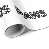 Dog Paws aangepaste tekst Cadeaupapier (Rol Hoek)
