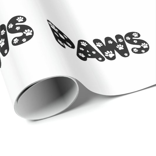Dog Paws aangepaste tekst Cadeaupapier (Rol Hoek)