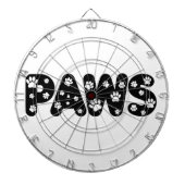 Dog Paws aangepaste tekst Dartbord (Voorkant)