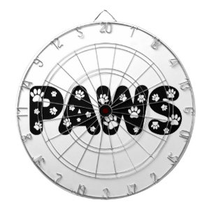 Dog Paws aangepaste tekst Dartbord