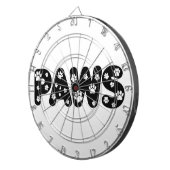 Dog Paws aangepaste tekst Dartbord (Voorkant Rechts)