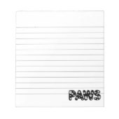 Dog Paws aangepaste tekst gelinkt Notitieblok (Voorkant)