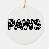 Dog Paws aangepaste tekst Keramisch Ornament (Voorkant)