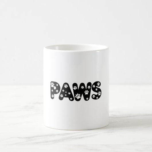 Dog Paws aangepaste tekst Koffiemok (Center)