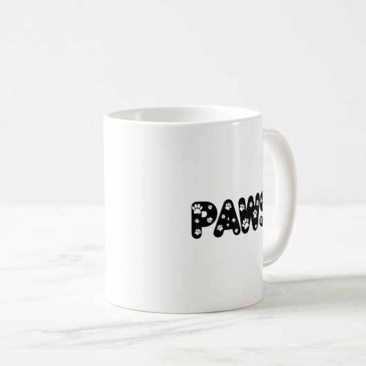 Dog Paws aangepaste tekst Koffiemok (Voorkant rechts)