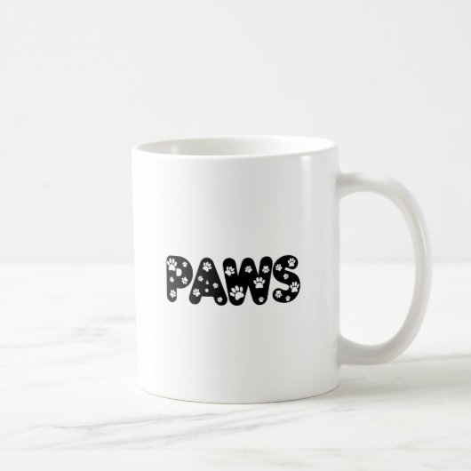 Dog Paws aangepaste tekst Koffiemok (Rechts)