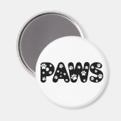 Dog Paws aangepaste tekst Magneet (Voorkant / Achterkant)