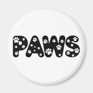 Dog Paws aangepaste tekst Magneet