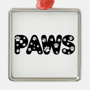 Dog Paws aangepaste tekst Metalen Ornament