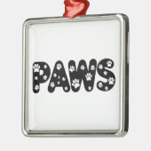 Dog Paws aangepaste tekst Metalen Ornament (Links)