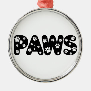 Dog Paws aangepaste tekst Metalen Ornament