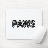 Dog Paws aangepaste tekst Muismat (Met muis)
