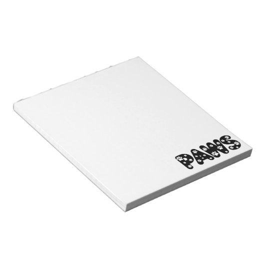 Dog Paws aangepaste tekst Notitieblok (Schuin)