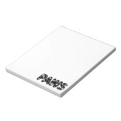Dog Paws aangepaste tekst Notitieblok (Linkerzijde)