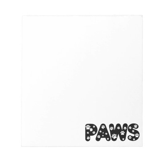 Dog Paws aangepaste tekst Notitieblok (Voorkant)