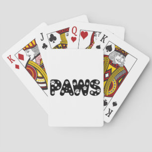 Dog Paws aangepaste tekst Pokerkaarten