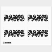Dog Paws aangepaste tekst Rechthoekige Sticker (Vel)
