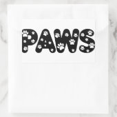 Dog Paws aangepaste tekst Rechthoekige Sticker (Tas)