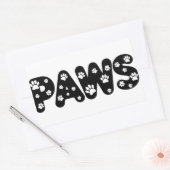 Dog Paws aangepaste tekst Rechthoekige Sticker (Envelop)