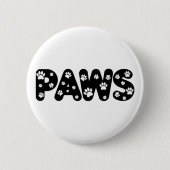 Dog Paws aangepaste tekst Ronde Button 5,7 Cm (Voorkant)